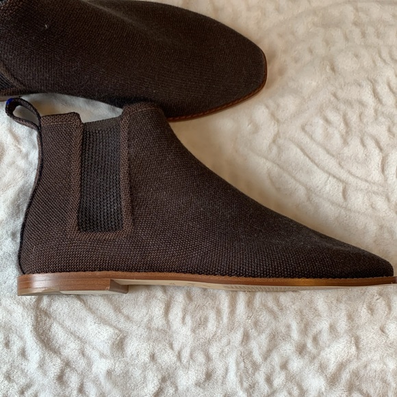 Rothy's Merino Ankle Boot Wool Blend Cocoa Brown Size 9 - Picture 3 of 12